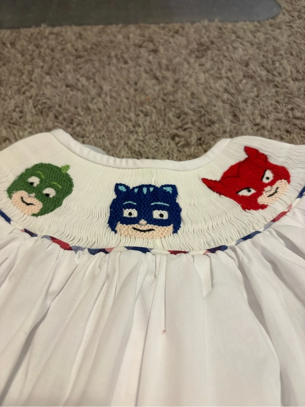 PJ Masks Handmade Smocked Outfit // 2T